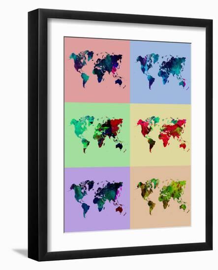 World Map Poster-NaxArt-Framed Art Print