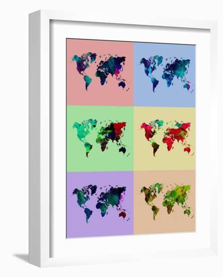 World Map Poster-NaxArt-Framed Art Print