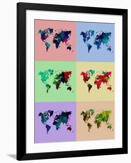 World Map Poster-NaxArt-Framed Art Print