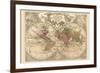 World Map Prepared for Then French King-Guillaume De Lisle-Framed Premium Giclee Print