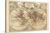 World Map Prepared for Then French King-Guillaume De Lisle-Stretched Canvas