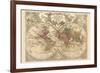 World Map Prepared for Then French King-Guillaume De Lisle-Framed Premium Giclee Print