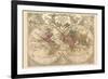 World Map Prepared for Then French King-Guillaume De Lisle-Framed Premium Giclee Print