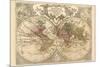 World Map Prepared for Then French King-Guillaume De Lisle-Mounted Premium Giclee Print