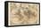 World Map Prepared for Then French King-Guillaume De Lisle-Framed Stretched Canvas