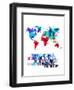 World Map Quote Leo Tolstoy-NaxArt-Framed Art Print