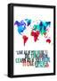 World Map Quote Mahatma Gandi-NaxArt-Framed Poster