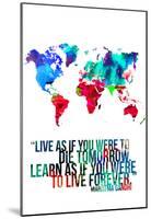 World Map Quote Mahatma Gandi-NaxArt-Mounted Poster