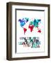 World Map Quote Mahatma Gandi-NaxArt-Framed Art Print