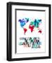 World Map Quote Mahatma Gandi-NaxArt-Framed Art Print