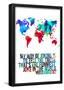 World Map Quote Muhammad Ali-NaxArt-Framed Poster