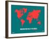 World Map Quote Poster 2-NaxArt-Framed Art Print