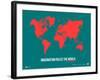 World Map Quote Poster 2-NaxArt-Framed Art Print