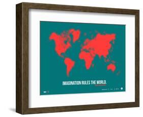 World Map Quote Poster 2-NaxArt-Framed Art Print