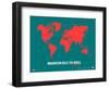 World Map Quote Poster 2-NaxArt-Framed Art Print