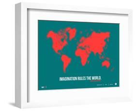 World Map Quote Poster 2-NaxArt-Framed Art Print