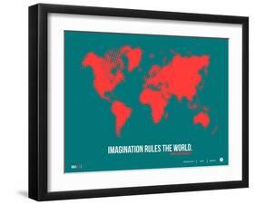 World Map Quote Poster 2-NaxArt-Framed Art Print