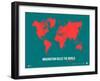 World Map Quote Poster 2-NaxArt-Framed Art Print