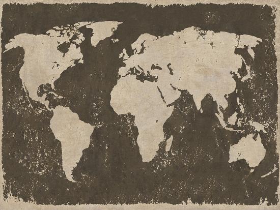'World Map - Rustic' Giclee Print - Paul Duncan | AllPosters.com