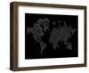 World Map Scribble 2-NaxArt-Framed Art Print