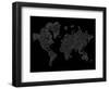 World Map Scribble 2-NaxArt-Framed Art Print