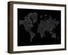 World Map Scribble 2-NaxArt-Framed Art Print