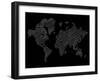 World Map Scribble 2-NaxArt-Framed Art Print