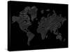 World Map Scribble 2-NaxArt-Stretched Canvas