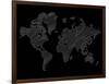 World Map Scribble 2-NaxArt-Framed Art Print