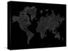 World Map Scribble 2-NaxArt-Stretched Canvas