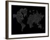 World Map Scribble 2-NaxArt-Framed Art Print