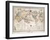 World Map Showing British Possessions and Emigration Routes, 1851-Smith Evans-Framed Giclee Print