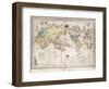 World Map Showing British Possessions and Emigration Routes, 1851-Smith Evans-Framed Giclee Print