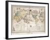 World Map Showing British Possessions and Emigration Routes, 1851-Smith Evans-Framed Giclee Print