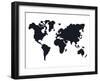 World Map Stylized-NaxArt-Framed Art Print