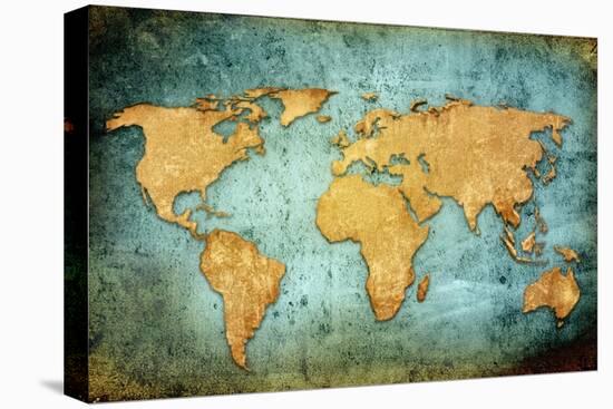 World Map Textures And Backgrounds-ilolab-Stretched Canvas