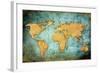 World Map Textures And Backgrounds-ilolab-Framed Art Print