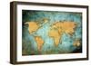 World Map Textures And Backgrounds-ilolab-Framed Art Print