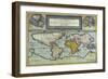 World Map, Totus Orbis Cogniti Universalis-Gerard De Jode-Framed Giclee Print