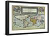 World Map, Totus Orbis Cogniti Universalis-Gerard De Jode-Framed Giclee Print