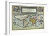 World Map, Totus Orbis Cogniti Universalis-Gerard De Jode-Framed Giclee Print