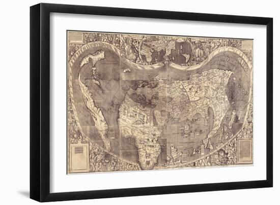 World Map Universalis Cosmographia, 1507-Martin Waldseemüller-Framed Giclee Print