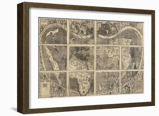 World Map Universalis Cosmographia, 1507-Martin Waldseemüller-Framed Giclee Print