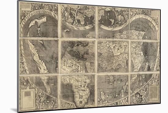 World Map Universalis Cosmographia, 1507-Martin Waldseemüller-Mounted Giclee Print