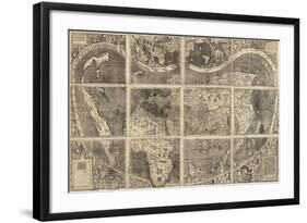 World Map Universalis Cosmographia, 1507-Martin Waldseemüller-Framed Giclee Print