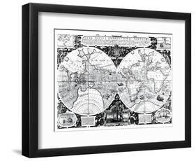 World Map; Vera Totius Expeditionis Nauticae-null-Framed Giclee Print