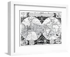 World Map; Vera Totius Expeditionis Nauticae-null-Framed Giclee Print