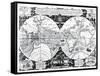 World Map; Vera Totius Expeditionis Nauticae-null-Framed Stretched Canvas