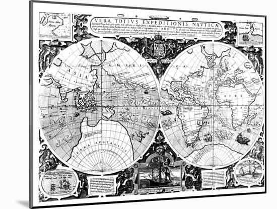World Map; Vera Totius Expeditionis Nauticae-null-Mounted Giclee Print