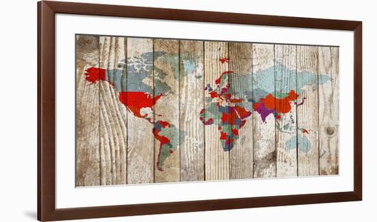 World Map VII-null-Framed Premium Giclee Print